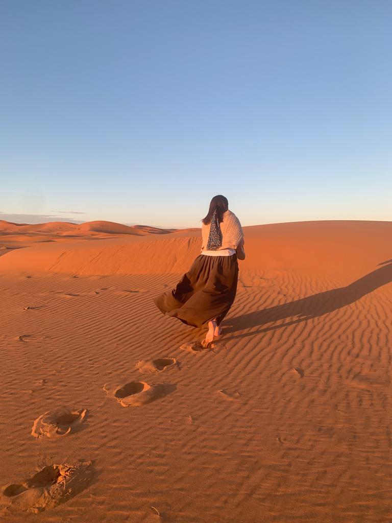 NOVIEMBRE 2022

Te apetece una aventura en el Desierto?? NOS VAMOS A MARRUECOS! Con un grupo de 8 mujeres.

Empezando por Marrakech hasta Fez y pasando por el desierto, conoceremos todo el gran sur de Marruecos, sus costumbres y tradiciones más arraigadas.